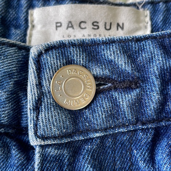 PACSUN Blue Denim Shorts Size 0 - Picture 5 of 8